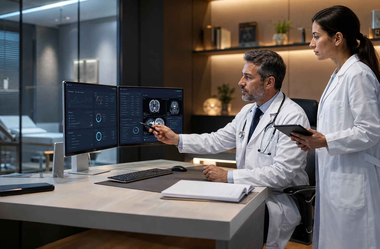 Clínica médica com uso intensivo de inteligência artificial no consultório